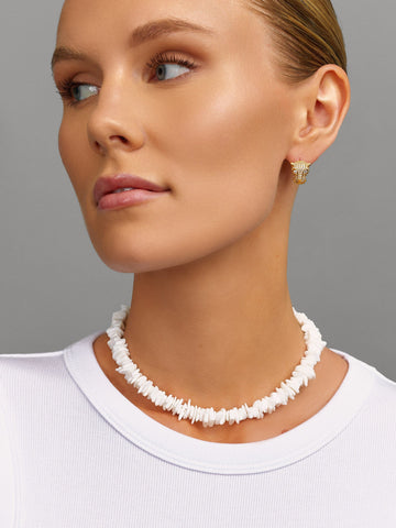 Nialaya Women's Necklace Puka Shell Choker Puka Shell Choker 15 Inches / 38.1 cm WNECK_270